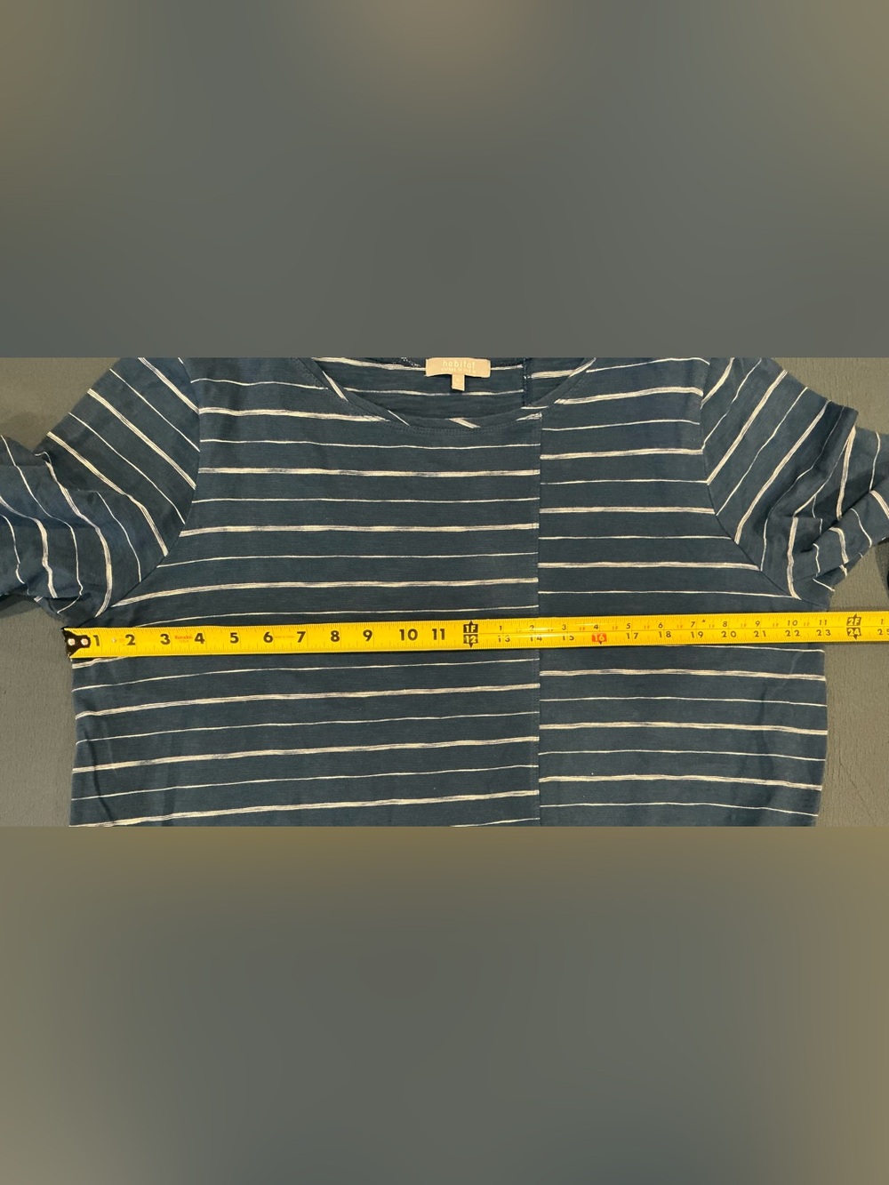 Habitat Blue and White Striped Boat neck Tunic Top - Picture 6 of 6